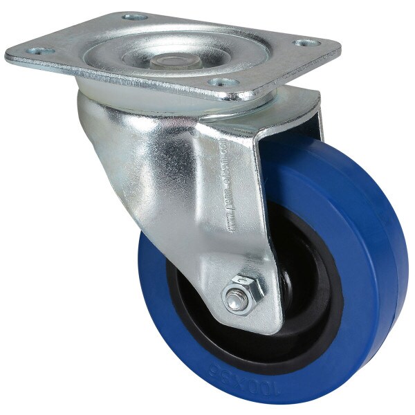 Main product image for Penn-Elcom W9000-V6 4" Swivel Caster w/Blue Wheel 262-270